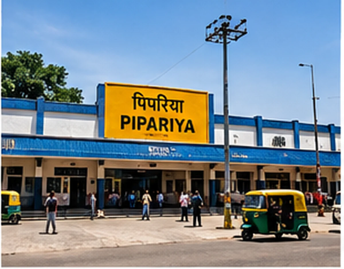 Illustrated Pipariya road for railway station taxi pickups